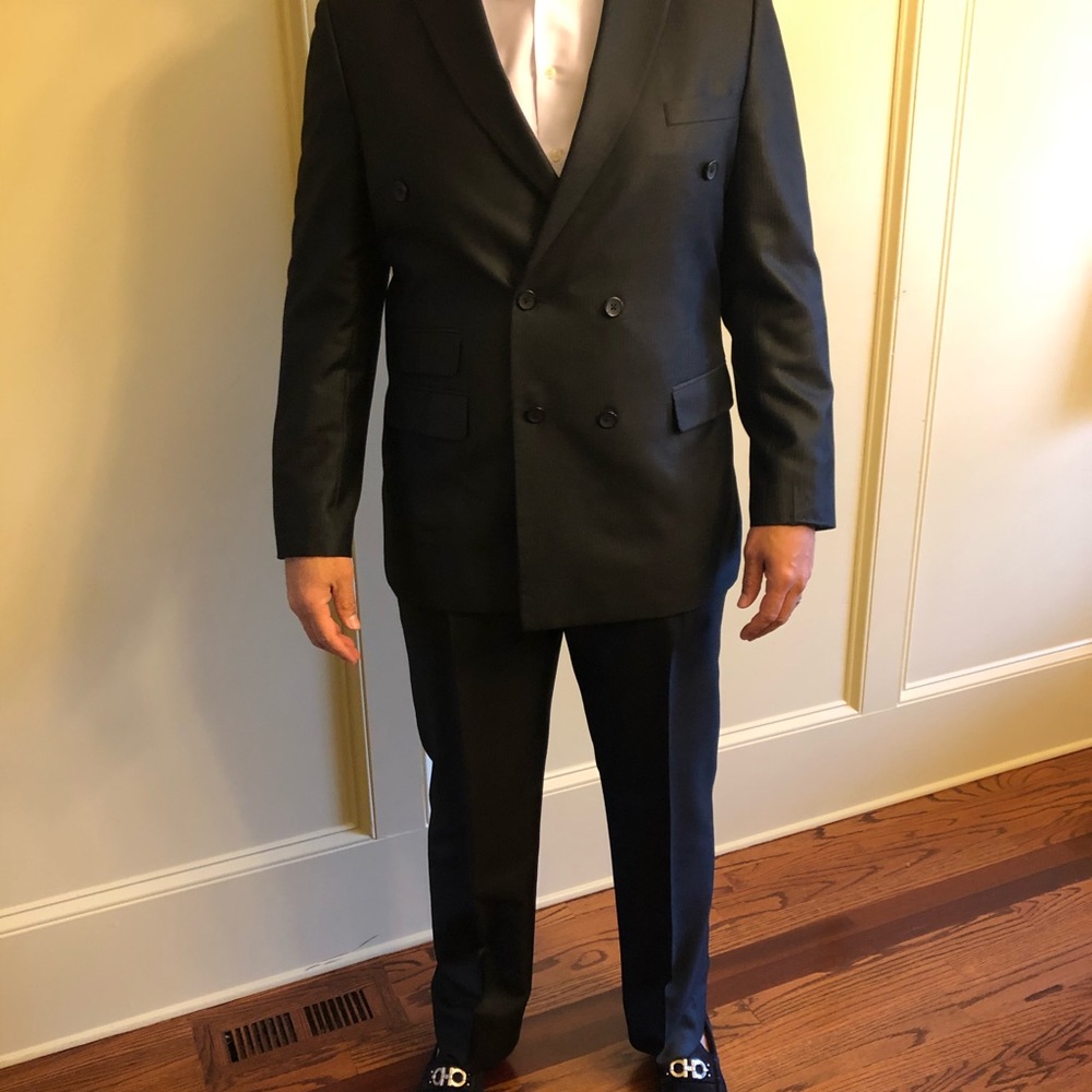 Bespoke Fit 🌟 Black DBL breasted Suit - Picture 2 of 7
